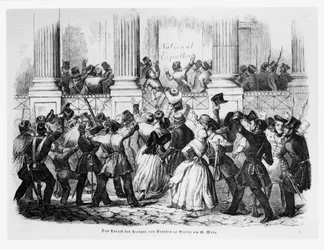 Palais des princes de Prusse à Berlin le 20 mars 1848, illustration de 